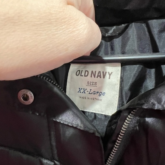 NEW NWT Old Navy black shiny puffer jacket coat 2x XXL - Picture 4 of 9